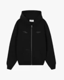Global Soon Zip-Up Hoodie Black front
