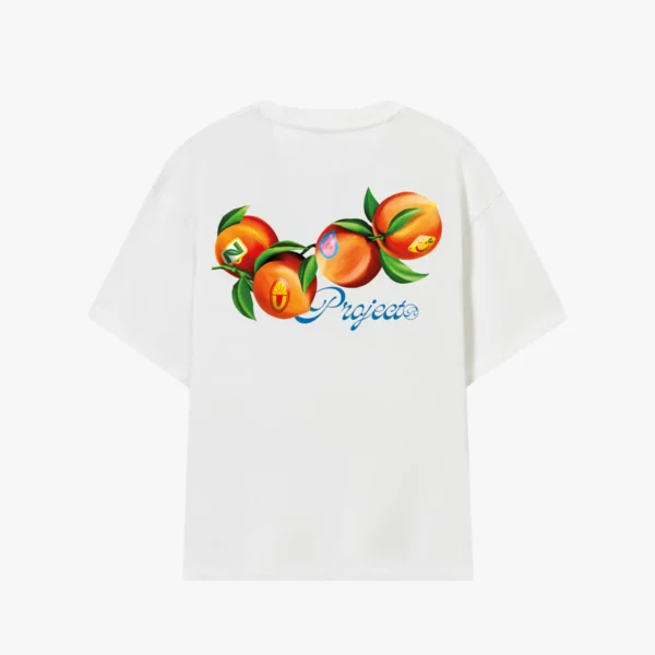 Peach Tee white