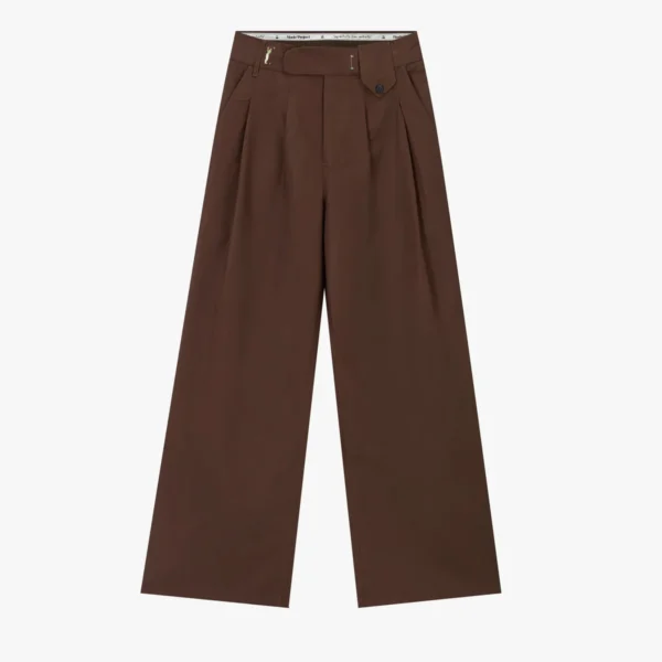 Pleated Chino Pants Brown